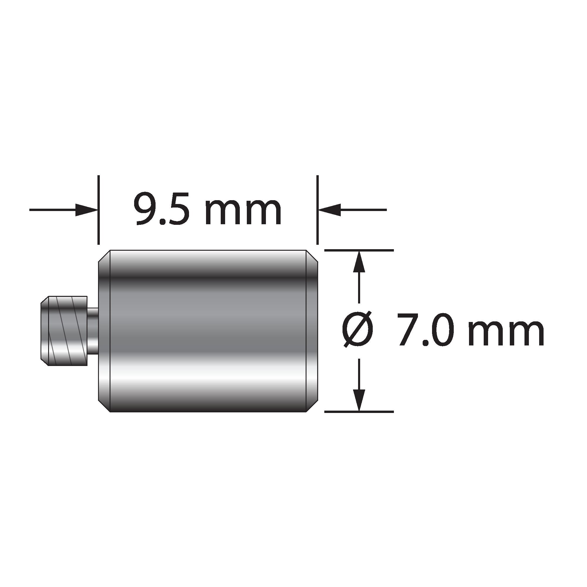 M3-CW-3 counterweight, 3 grams, stainless steel.