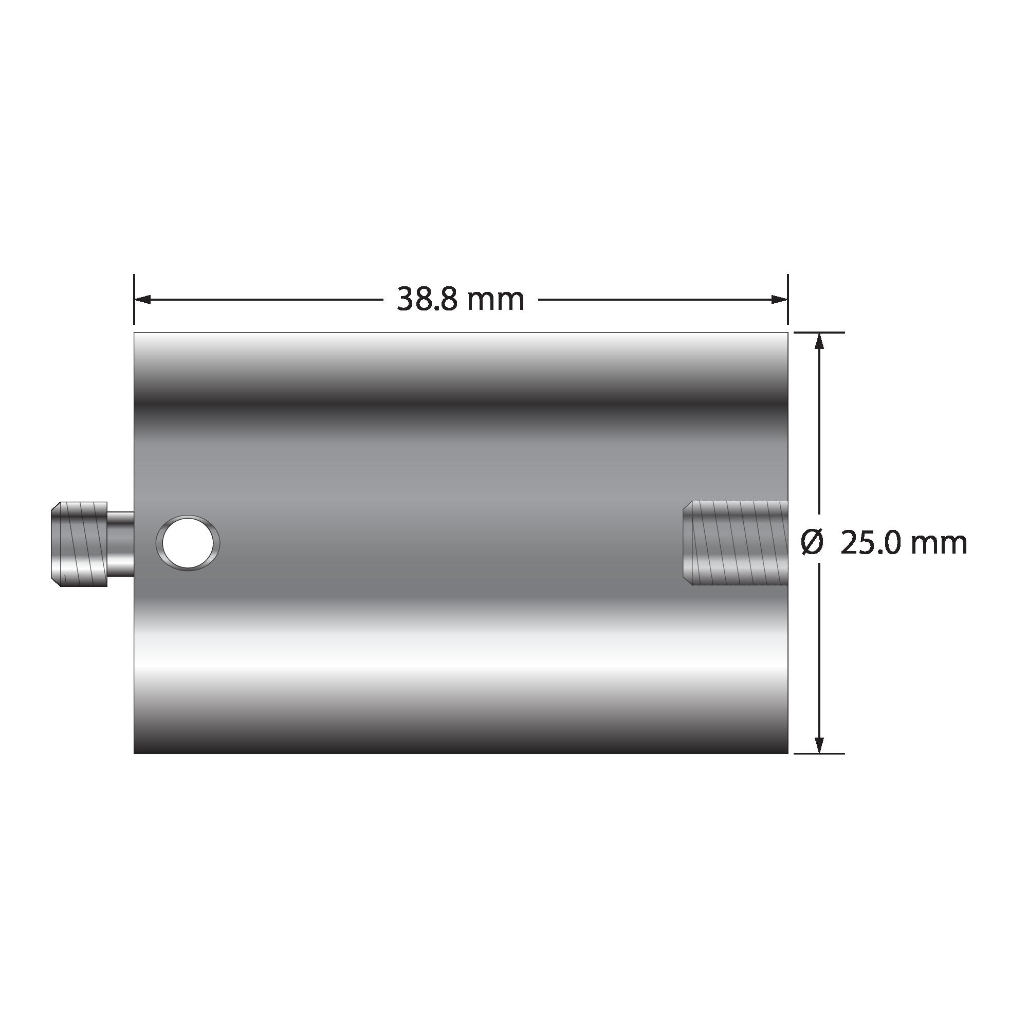 M5-CW-150 counterweight, 150g, stainless steel.