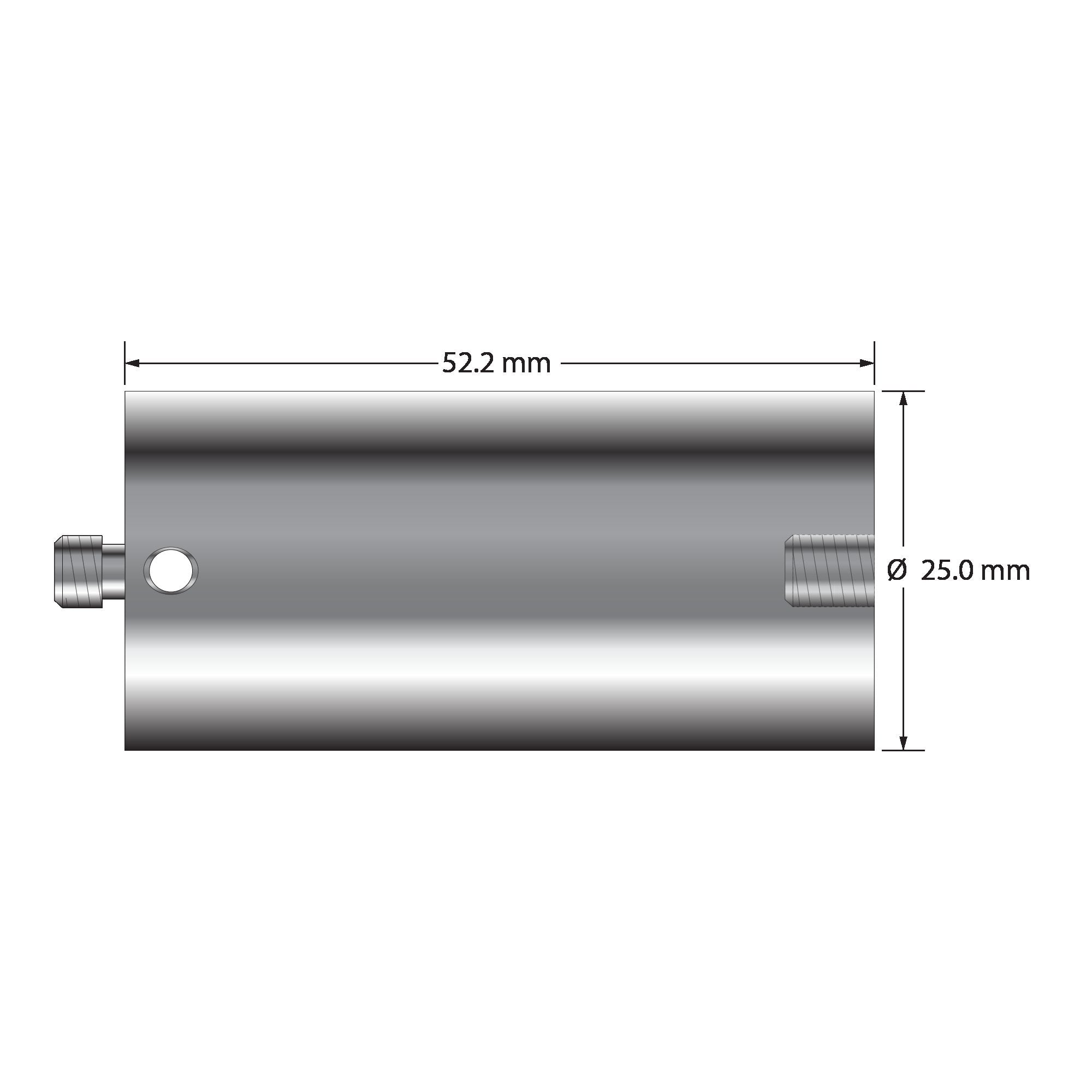 M5-CW-200 counterweight, 200g, stainless steel.