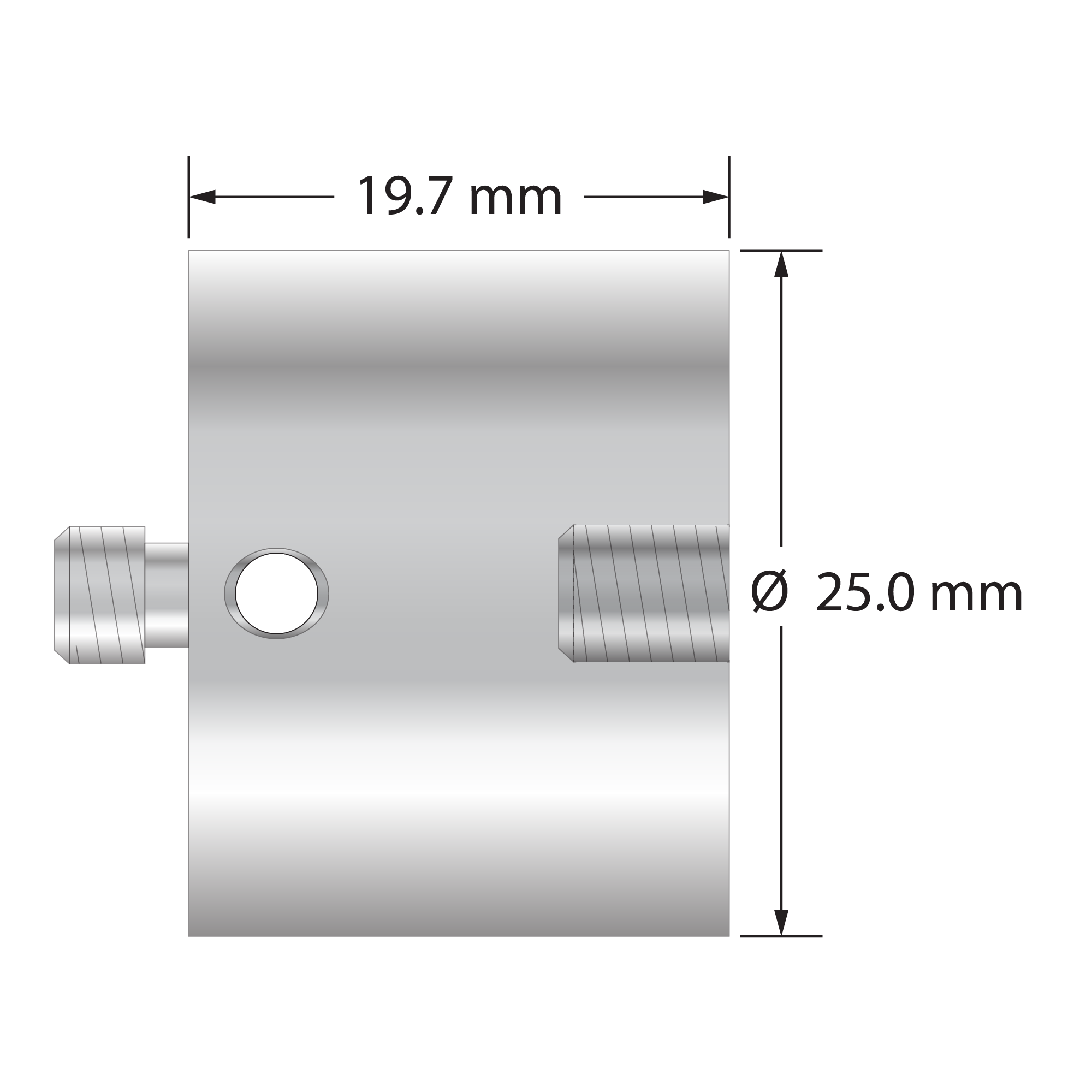 M5-CW-75 stainless steel counterweight, 75 grams, by Q-Mark Manufacturing, Inc.