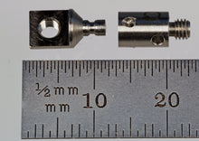 RAP-5PF-90A M3 rotating right angle adapter, titanium and stainless steel, by Q-Mark Manufacturing, Inc.
