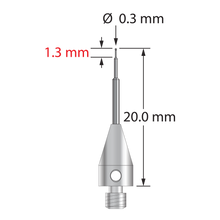 TM3-0320-TX-C M3 stylus with 0.3mm carbide ball, stepped carbide stem, and titanium base by Q-Mark Manufacturing, Inc.