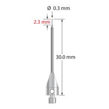 TM3-0330-TX M3 stylus with 0.3mm ruby ball, tapered carbide stem, and titanium base by Q-Mark Manufacturing, Inc.
