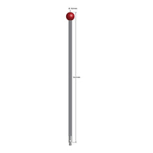 TM3-100155-G M3 stylus with ruby ball, carbon fiber stem, and stainless steel base, 155mm long.