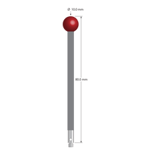 TM3-10080-G M3 stylus with 10mm ruby ball, carbon fiber stem, and stainless steel base, 80mm long by Q-Mark Manufacturing, Inc.