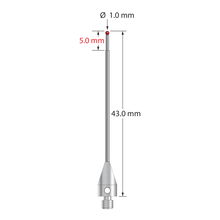 TM3-1043-TX M3 1.0mm ruby ball, carbide stem, titanium base stylus, 43.0mm by Q-Mark Manufacturing, Inc.