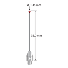 TM3-1335-TX M3 stylus with 1.35mm ruby ball, carbide stem, and titanium base, 35mm long by Q-Mark Manufacturing, Inc.