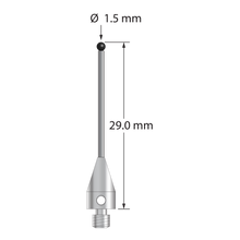 TM3-1529-TX-SN M3 stylus with 1.5mm silicon nitride ball, carbide stem, titanium base, 29mm long by Q-Mark Manufacturing, Inc.