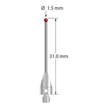 TM3-1531-TX M3 stylus with 1.5mm ruby ball, carbide stem, and titanium base by Q-Mark Manufacturing, Inc.