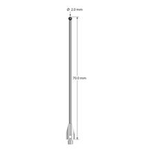 TM3-2070-TX-SN M3 stylus with 2.0mm silicon nitride ball, carbide stem, titanium base, 60mm long by Q-Mark Manufacturing, Inc.
