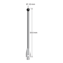 TM3-3050-TC-TX-SN M3 stylus with 3.0mm silicon nitride ball and titanium base, 50mm long by Q-Mark Manufacturing, Inc.