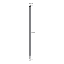 M3 XXT stylus with 4.0 mm diameter ruby ball, 3.5 mm diameter carbon fiber stem, and 5.0 mm diameter x 9.0 mm long titanium base. Overall stylus length is 125.0 mm. Stylus weight is 2.28 grams. Compare to Zeiss 626103-0400-125.