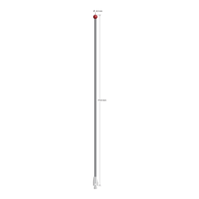 M3 XXT stylus with 4.0 mm diameter ruby ball, 2.0 mm diameter carbon fiber stem, and 5.0 mm diameter x 9.0 mm long titanium base. Overall stylus length is 170.0 mm. Stylus weight is 1.34 grams. Compare to Zeiss 626103-0400-170.