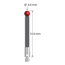 TM3-4033-G M3 stylus with 4.0mm ruby ball, carbon fiber stem, and stainless steel base, 33mm long by Q-Mark Manufacturing, Inc.