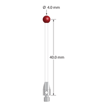 TM3-4042-C M3 4.0mm ruby ball stylus with ceramic stem and stainless steel base, 40.0mm long by Q-Mark Manufacturing, Inc.