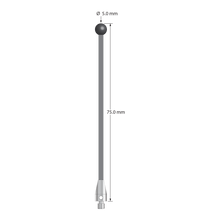 TM3-5075-TX-DS2-SN M3 stylus with 5.0mm silicon nitride ball, carbon fiber stem, and titanium base, 75.0mm long by Q-Mark Manufacturing, Inc.
