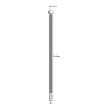 M3 stylus with 6.0 mm diameter zirconia ball, 3.5 mm diameter carbon fiber stem, and 5.0 mm diameter x 9.0 mm long titanium base. Stylus length to ball center is 100.0 mm. Stylus weight is 2.12 grams.