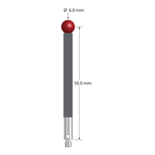 TM3-6053-G M3 stylus with 6.0mm ruby ball, carbon fiber stem, and stainless steel base by Q-Mark Manufacturing, Inc.