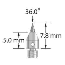 TM3-S30R-C M3 carbide pointer stylus, 36.0 degree, 7.8mm length by Q-Mark Manufacturing, Inc.