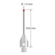 TM4-1530-DS1 M4 stylus with 1.5mm ruby ball, carbide stem, and stainless steel base, 30mm long by Q-Mark Manufacturing, Inc.