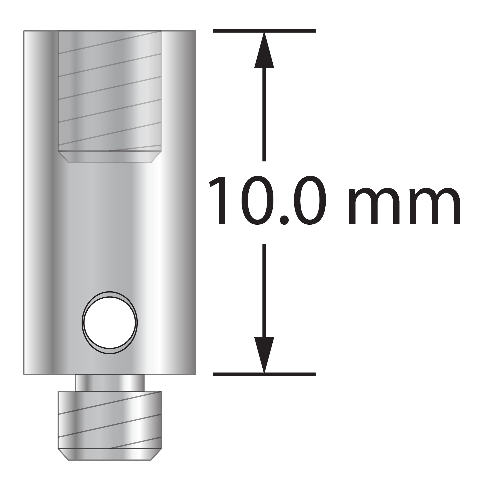 VM3-10-T-TX M3 XXT extension, titanium, 5.0 mm diameter x 10.0 mm long by Q-Mark Manufacturing, Inc.