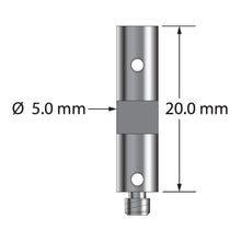 VM3-20-TX M3 extension, 5.0mm diameter Therm-X carbon fiber body, titanium end fittings, 25.0mm length by Q-Mark Manufacturing, Inc.