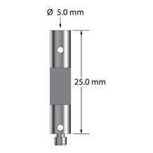 VM3-25-TX M3 extension, 5.0mm diameter Therm-X carbon fiber body, titanium end fittings, 25.0mm length by Q-Mark Manufacturing, Inc.