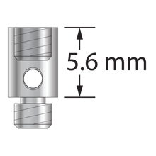 VM3-5.6 M3 extension, 4.0mm diameter stainless steel, 5.6mm length by Q-Mark Manufacturing, Inc.