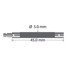 VM3C-45-TX M3 clamping extension, 5.0mm carbon fiber body with titanium fittings, 45.0mm long by Q-Mark Manufacturing, Inc.