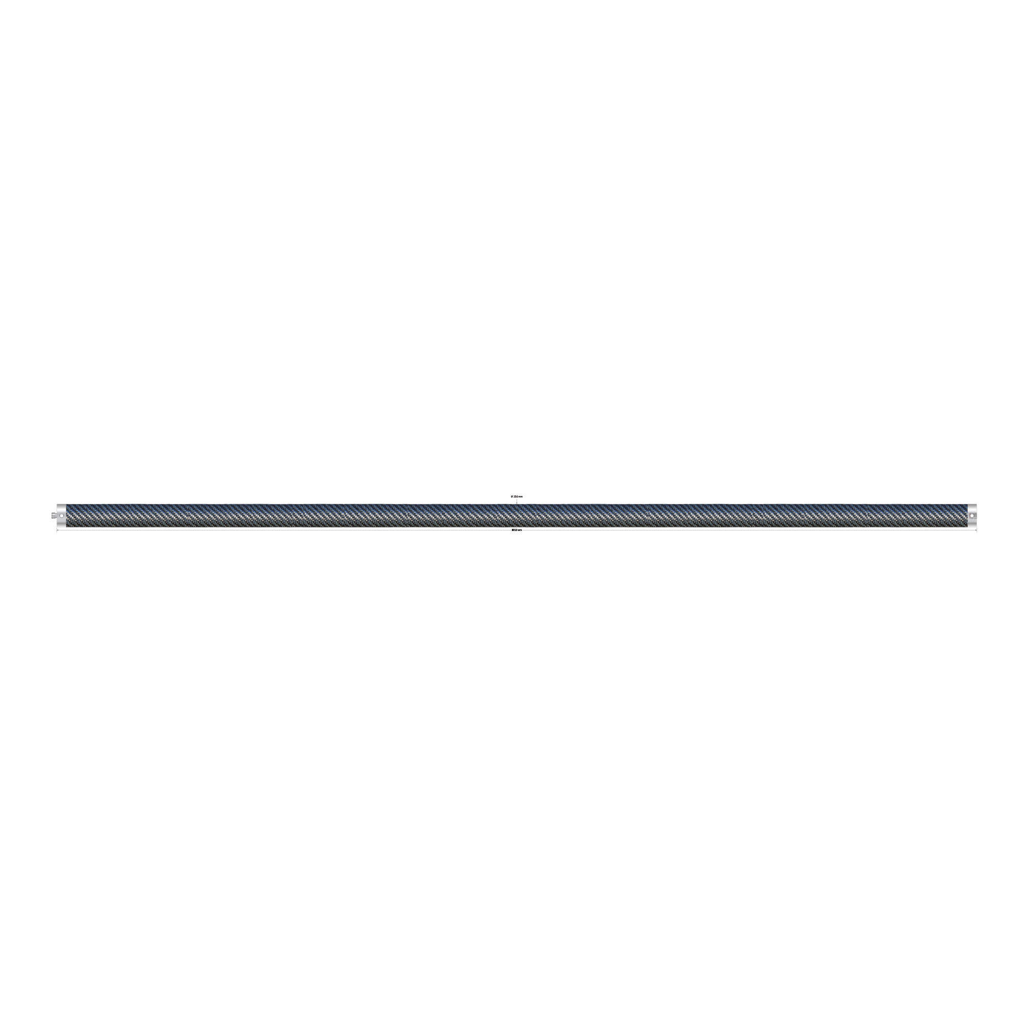 M5 extension with 20.0 mm diameter Therm-X low expansion carbon fiber tubing and titanium end fittings. Length is 800.0 mm. Weight is 99.69 grams. Compare to Zeiss 626107-2800-100.