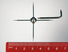 XXT-4STR-10-PF 4-way star holder for 1.0mm styli, M3 conical adapter, stainless steel.