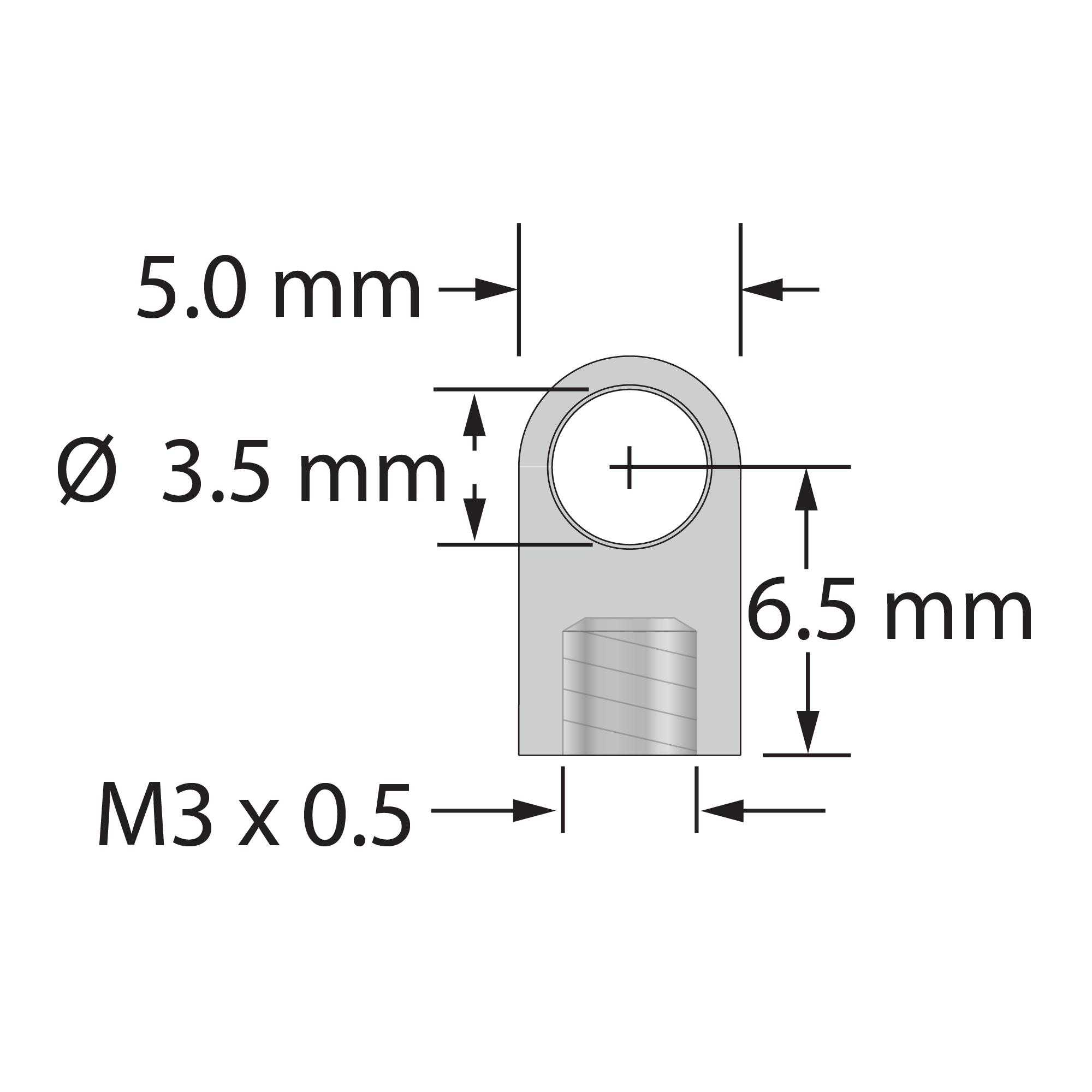 M3 titanium single-threaded cube with internal thread. Weight is 0.54 gram. Compare to Zeiss 626103-6110-001.