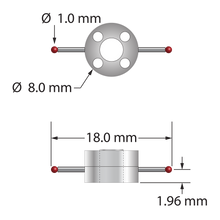 XXT-TSTR-1018-DS.8 two-way star stylus with ruby balls and titanium hub by Q-Mark Manufacturing, Inc.