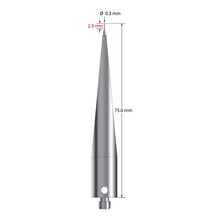 AFG-0375-03 M5 stylus with 0.3mm ruby ball, carbide stem, and stainless steel base by Q-Mark Manufacturing, Inc.