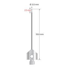 AFG-0550-SN M5 stylus with 0.5mm silicon nitride ball, tapered carbide stem, and stainless steel base by Q-Mark Manufacturing, Inc.