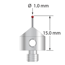 AFG-1015-DS.7 M5 stylus with 1.0mm ruby ball, carbide stem, and stainless steel base by Q-Mark Manufacturing, Inc.