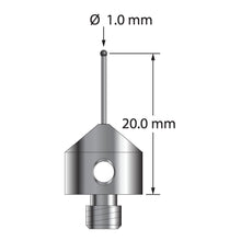 AFG-1020.5-DS.7-SN M5 stylus with 1.0mm silicon nitride ball and stainless steel base by Q-Mark Manufacturing, Inc.
