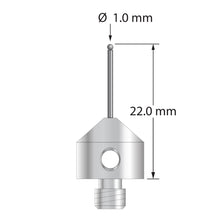 AFG-1022-DS.8-D M5 stylus with 1.0mm solid diamond sphere, carbide stem, and stainless steel base.