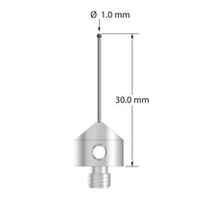 AFG-1030-DS.7-SN M5 stylus with 1.0mm silicon nitride ball, carbide stem, and stainless steel base.