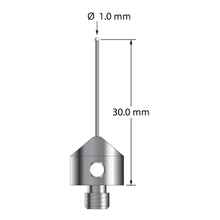 AFG-1030.5-DS.7-Z M5 stylus with 1.0mm zirconia ball, carbide stem, and stainless steel base by Q-Mark Manufacturing, Inc.