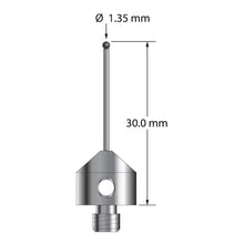 AFG-1330-SN M5 stylus with 1.35mm silicon nitride ball, carbide stem, and stainless steel base, 30mm long by Q-Mark Manufacturing, Inc.