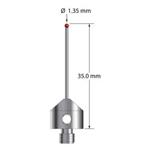 AFG-1335 M5 stylus with 1.35mm ruby ball, carbide stem, and stainless steel base, 35mm long by Q-Mark Manufacturing, Inc.
