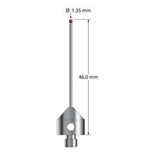 AFG-1346 M5 stylus with 1.35mm ruby ball, carbide stem, and stainless steel base, 46mm long by Q-Mark Manufacturing, Inc.