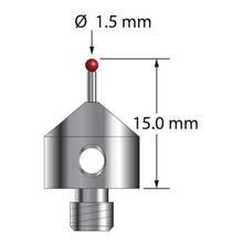 AFG-1515 M5 stylus with 1.5mm ruby ball, carbide stem, and stainless steel base, 15mm long by Q-Mark Manufacturing, Inc.