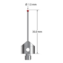 AFG-1535-DS1 M5 stylus with 1.5mm ruby ball, carbide stem, and stainless steel base, 35mm long by Q-Mark Manufacturing, Inc.