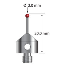 AFG-2020 M5 2.0mm ruby ball stylus with carbide stem and stainless steel base, 20.0mm long by Q-Mark Manufacturing, Inc.