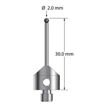 AFG-2030-L-SN M5 stylus with 2.0mm silicon nitride ball, carbide stem, and aluminum base, 30.0mm long by Q-Mark Manufacturing, Inc.