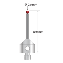 AFG-2030 M5 stylus with 2.0mm ruby ball, carbide stem, stainless steel base, 30mm long by Q-Mark Manufacturing, Inc.