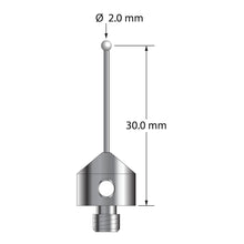 AFG-2031-DS1-Z M5 stylus with 2.0mm zirconia ball, carbide stem, and stainless steel base by Q-Mark Manufacturing, Inc.