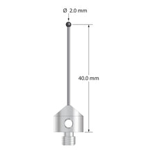 AFG-2041-DS1-SN M5 stylus with 2.0mm silicon nitride ball, carbide stem, and stainless steel base.
